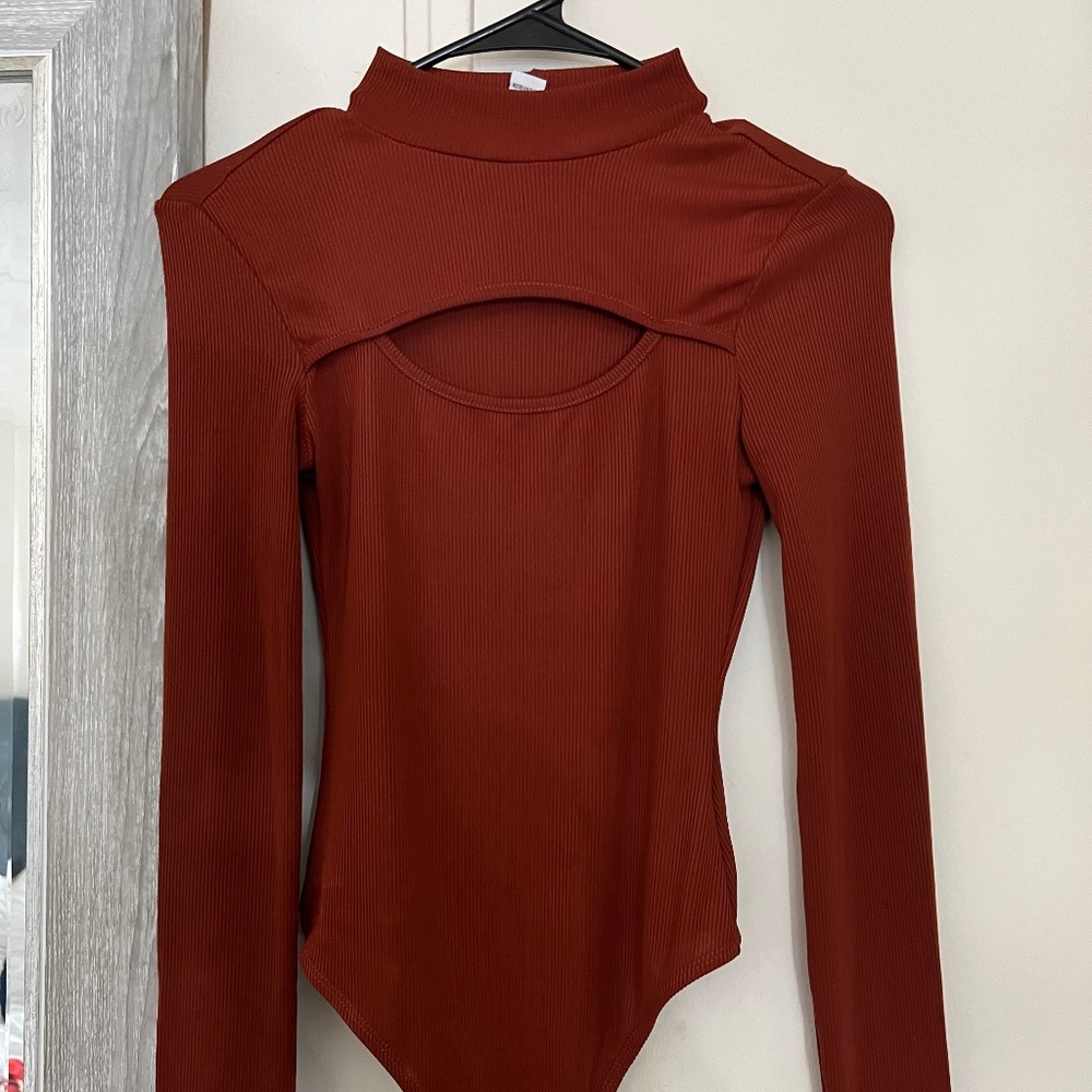 Burnt Orange colored bodysuit